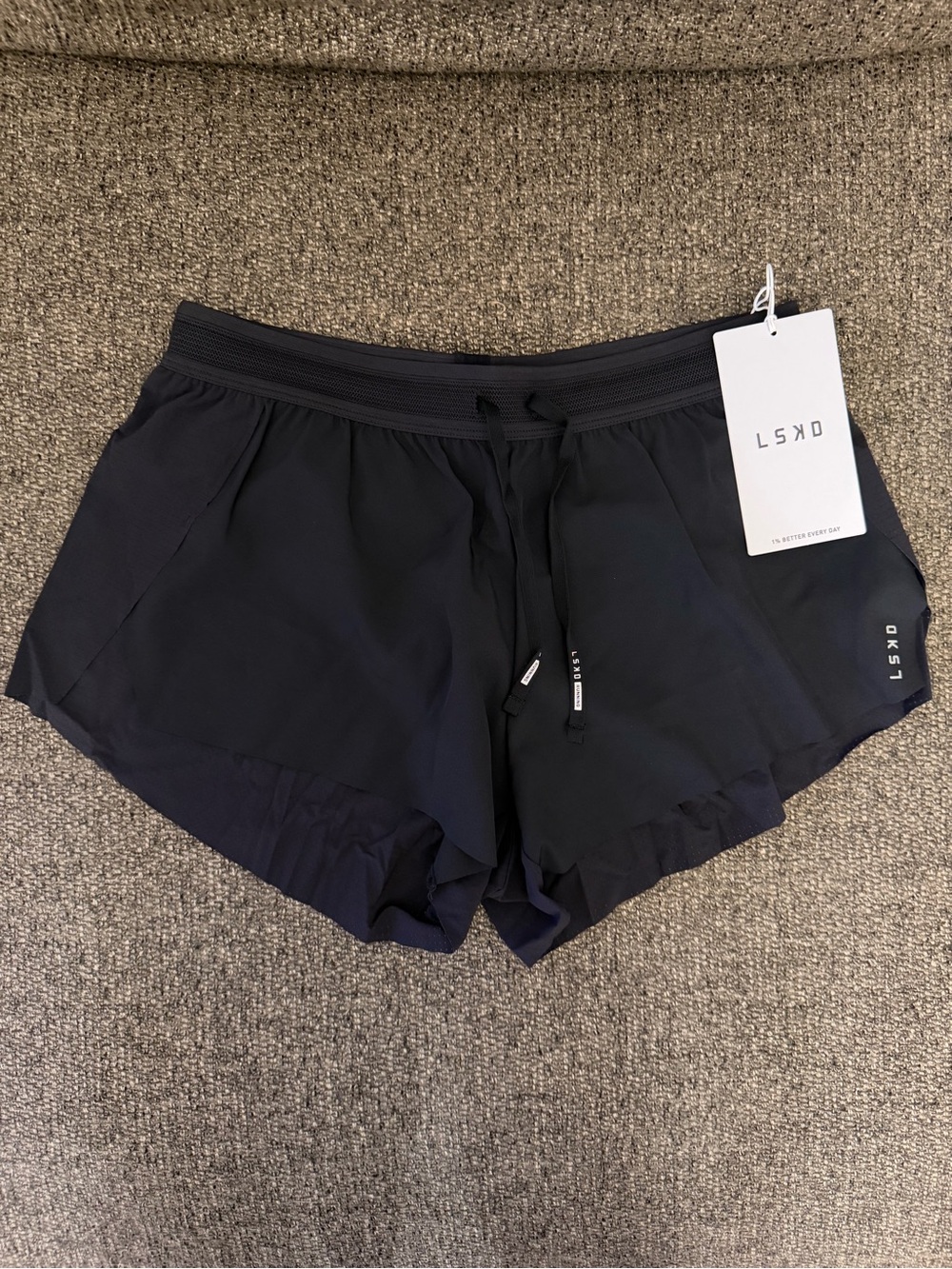 LSKD Accelerate 3” Mid-Rise Running Shorts Black Multiple Sizes S/M/L